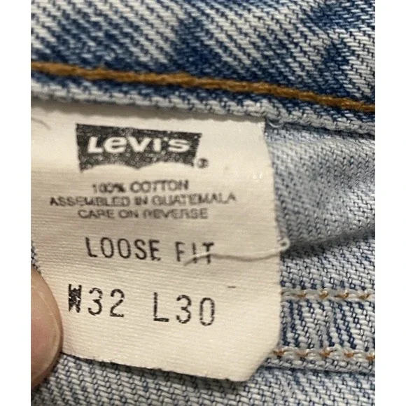 Vintage Levi's 545 Loose Fit Jeans 32x30 Brown Tab Leather Patch Guatemala - Picture 3 of 9